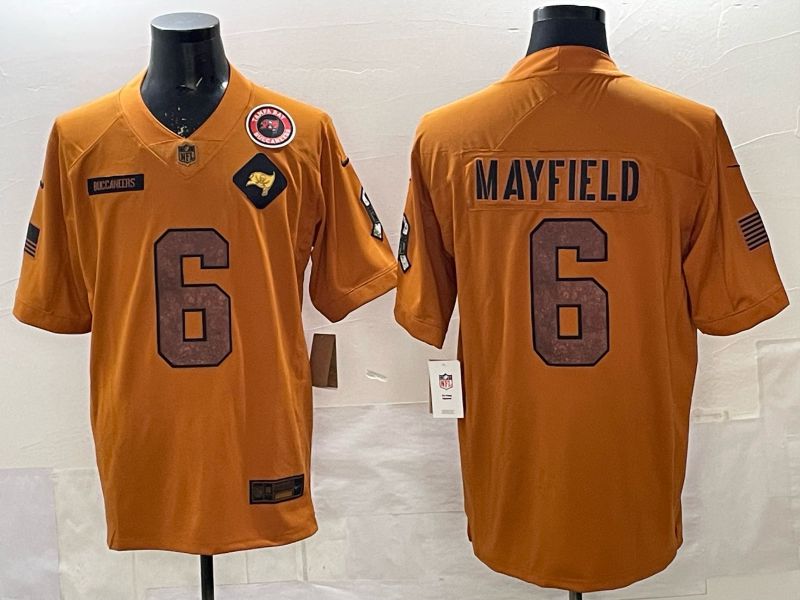 Men 2025 Nike Tampa Bay Buccaneers #6 Mayfield orange Limited NFL Jersey  01